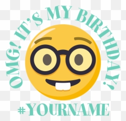 Download Hd Emoji Nerd Birthday Onesie - Circle Transparent Circle Png,Birthday Emoji Png