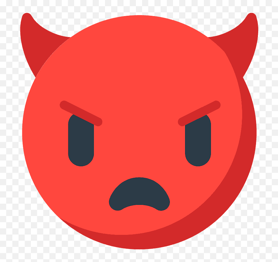 Angry Face With Horns Emoji Clipart Free Download - 512 By 512 Pixels Png,Angry Face Png