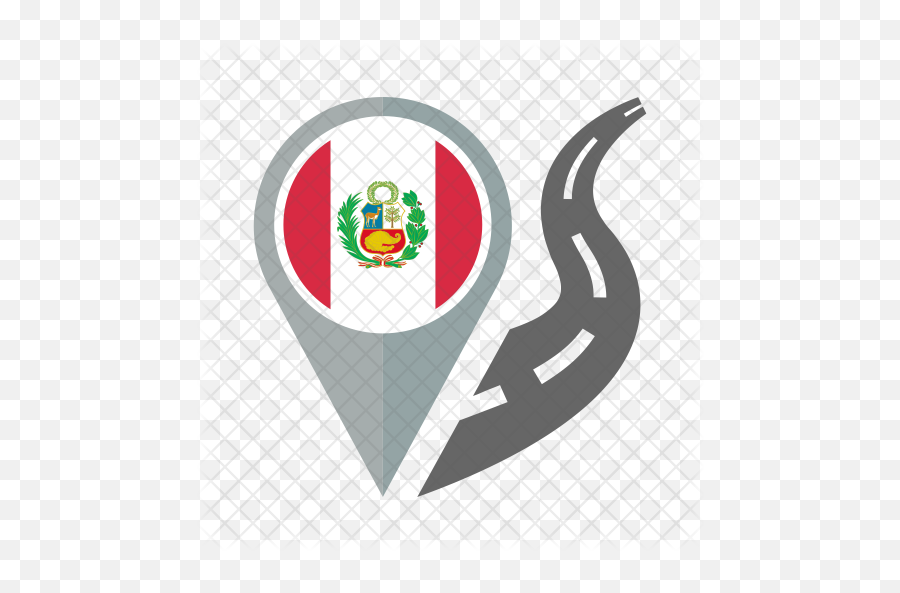 Peru Flag Icon Of Flat Style - Location Flag Dominican Republic Png,Peru Flag Png