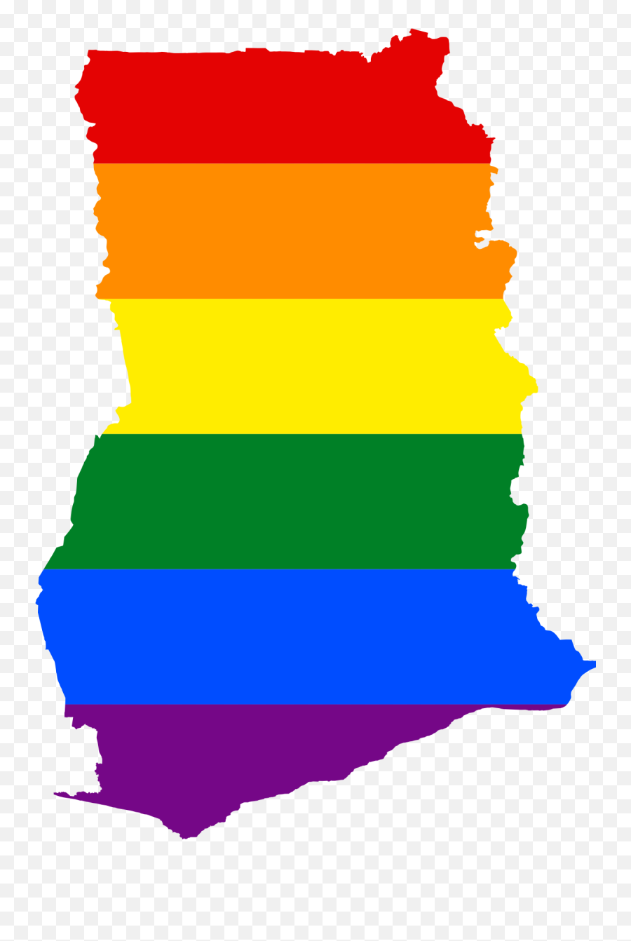 Filelgbt Flag Map Of Ghanasvg - Wikimedia Commons Lgbt Ghana Flag Png,Ghana Flag Png