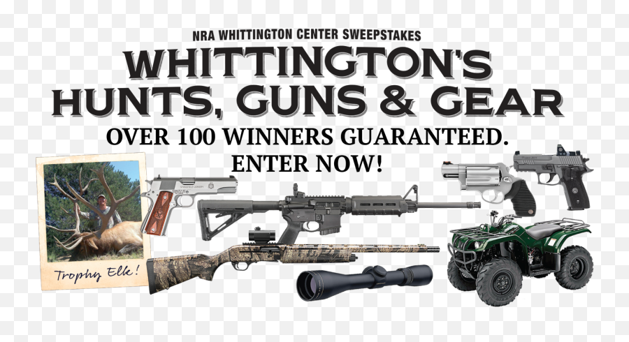 Nra Whittington Center Sweepstakes - Yamaha Grizzly 350 4x4 Png,Transparent Guns