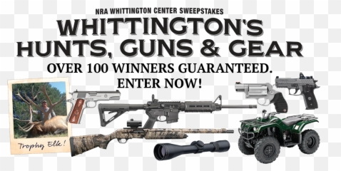Nra Whittington Center Sweepstakes - Yamaha Grizzly 350 4x4 Png,Transparent Guns