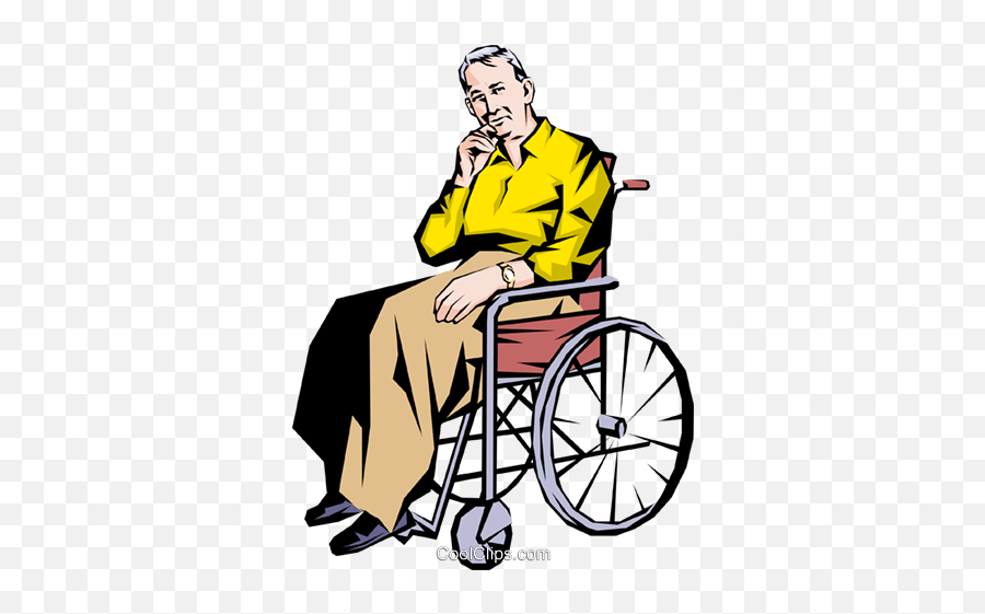 Old Man In A Wheelchair Drawing - Old Man In Wheelchair Clipart Png,Wheelchair Silhouette Png