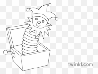 Jack In The Box Black And White - Draw png
