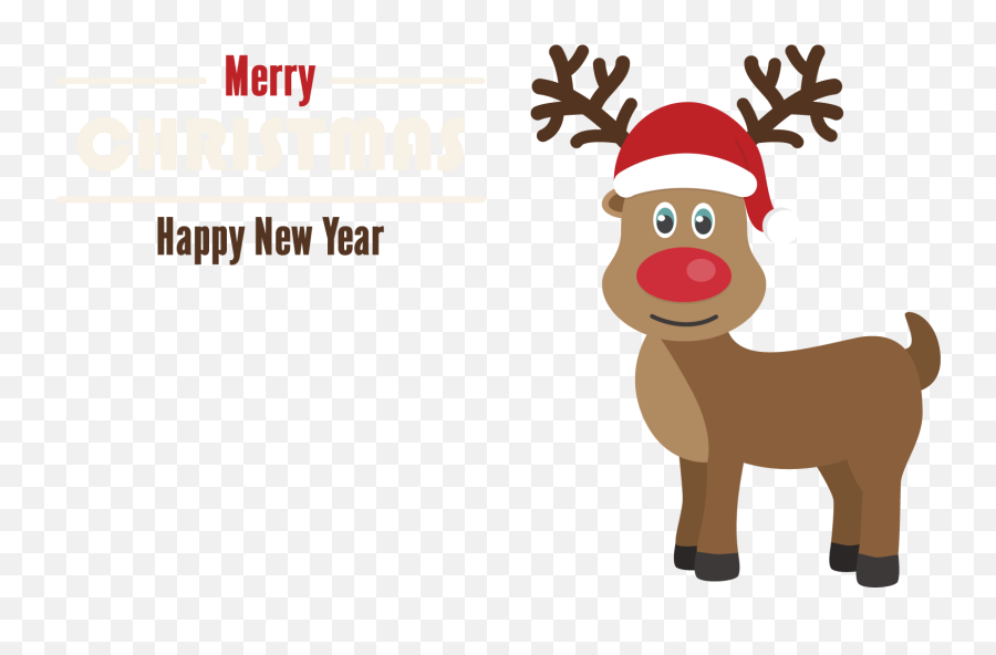 Santa Clauss Reindeer Rudolph Christmas Card - Christmas Merry Christmas Snowman Png,Rudolph The Red Nosed Reindeer Png