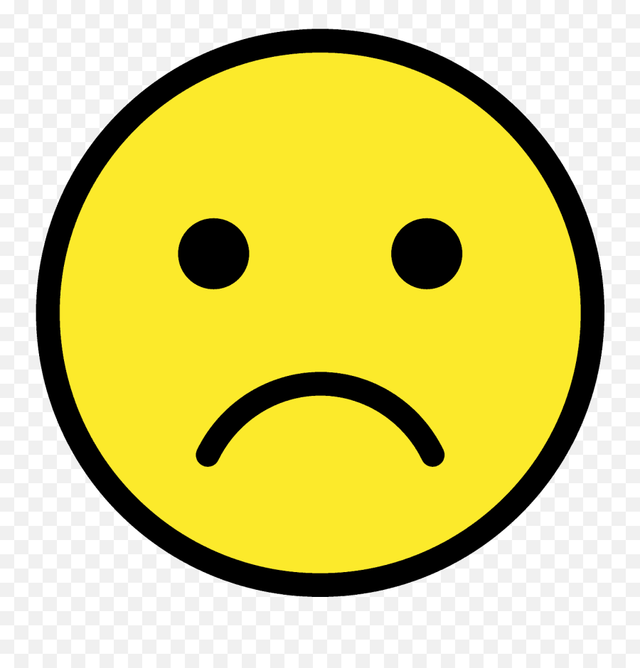Frowning Face Emoji Clipart - Emoji Png,Frowning Happy Face Icon