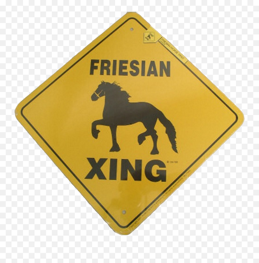 Friesian Horse Aluminum Xing Sign - Draft Horse Sign Png,Horse Foot Symbol Icon