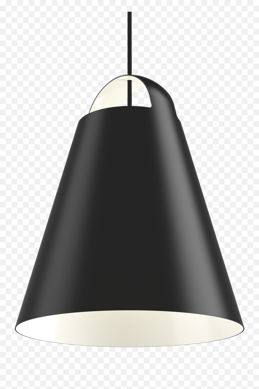 Led Fixtures - Large Matte Black Cone Pendant Light Png,Louis Poulsen Icon