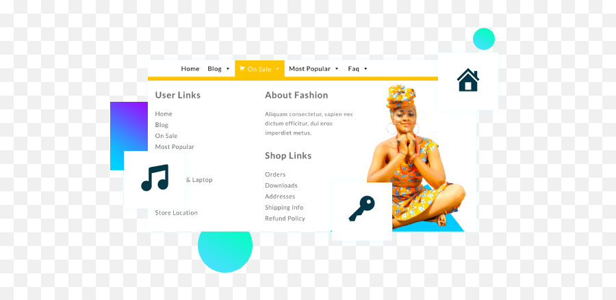 Themehunk Mega Menu - Themehunk Responsive Wordpress Themes Language Png,Shop Menu Icon