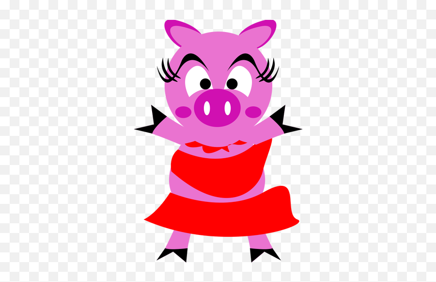 Madame Pig Vector Image Public Domain Vectors - Sexy Grand Pa Pig Png,Flying Pig Icon