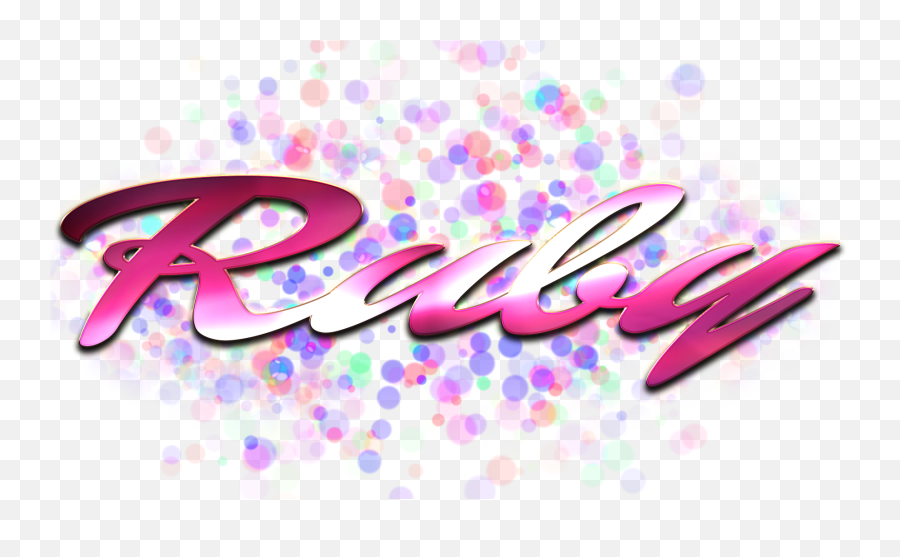 Ruby Name Logo Bokeh Png