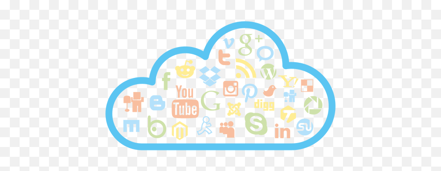 Social Media Cloud Icons - Transparent Png U0026 Svg Vector File Social Media Transparent Icon,Social Media Png Images