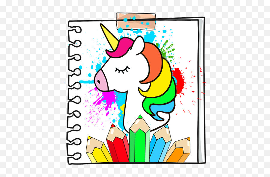 Cute Unicorn Coloring Book U2013 Apps - Drawing Png,Cute Unicorn Icon