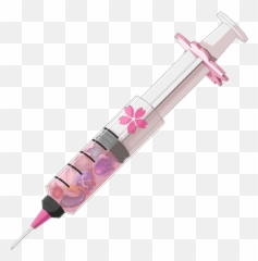 Syringe Needle Png File - Transparent Background Pink Clipart