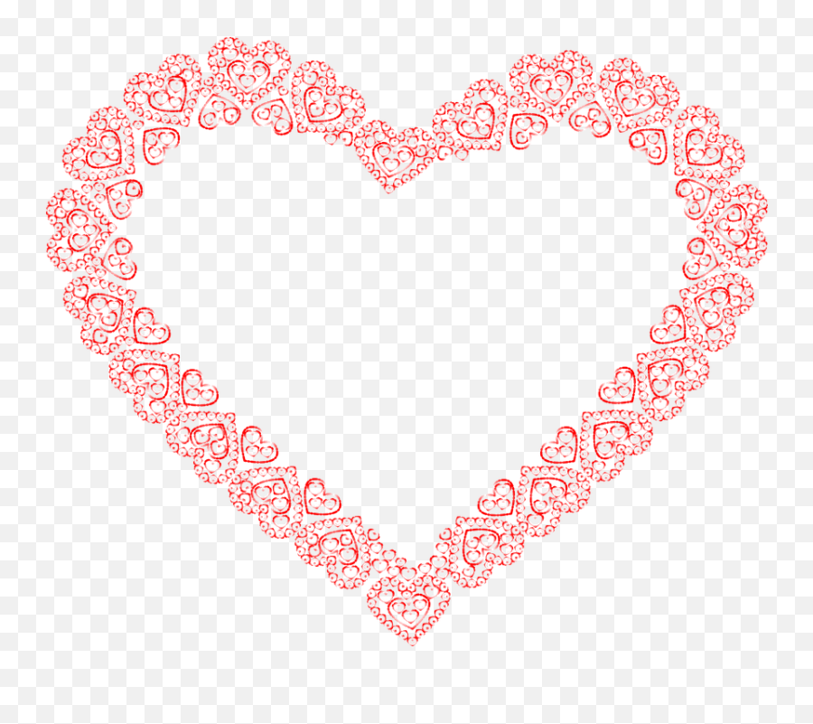 Fractal Heart Frame Valentines - Moldura Dia Dos Namorados Png,Heart Frame Png