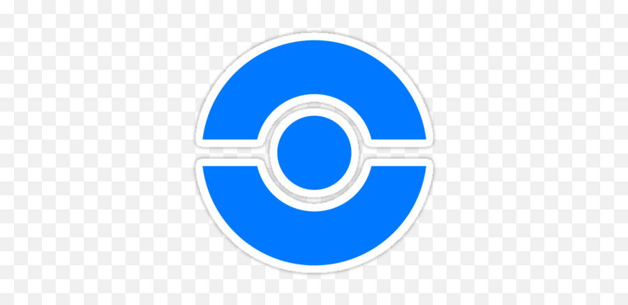 Logo Blue Background Pokeball Icon - Blue Pokeball Icon Png,Pokeball Logo