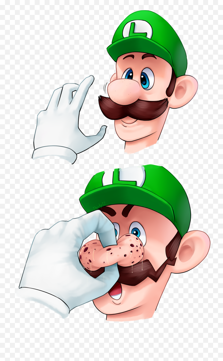 Cute Luigi Selfie By Thirty12 - Mario And Luigi Cute Png,Luigi Hat Png