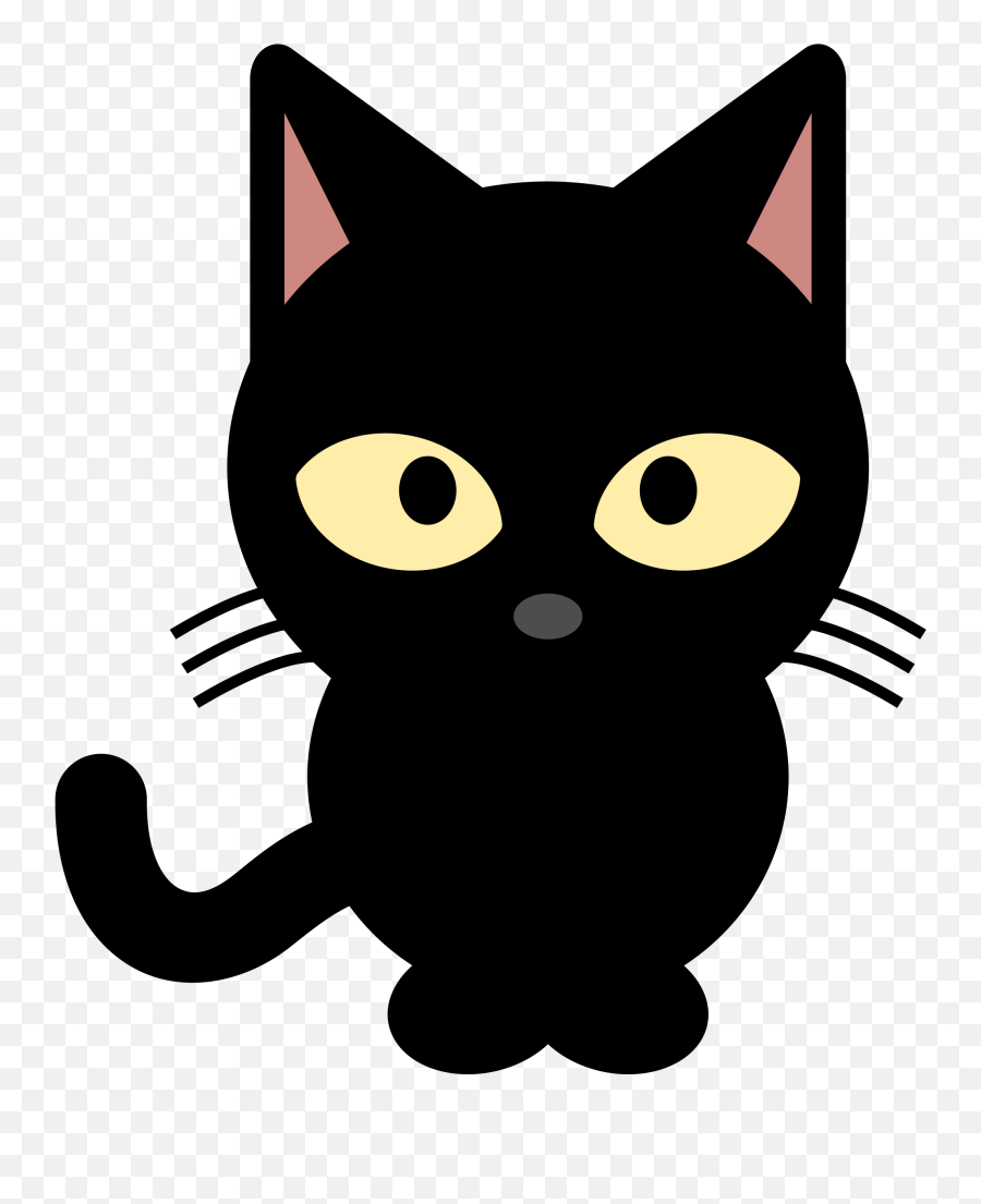 Cat Clipart Transparent Background - Cute Black Cat Clipart Png,Transparent Cartoons