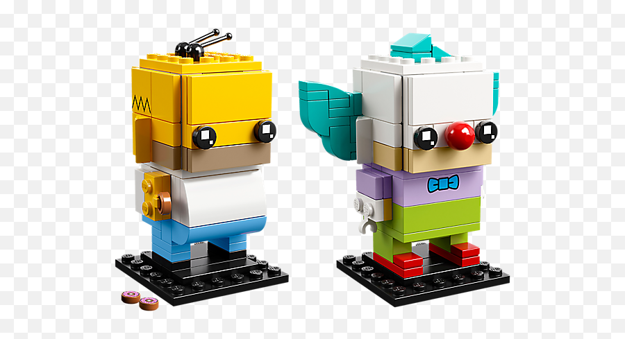 Lego Homer Simpson U0026 Krusty The Clown 41632 - Lego Brickheadz Groot Png,Homer Simpson Png