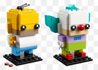 Lego Homer Simpson U0026 Krusty The Clown 41632 - Lego Brickheadz Groot Png,Homer Simpson Png