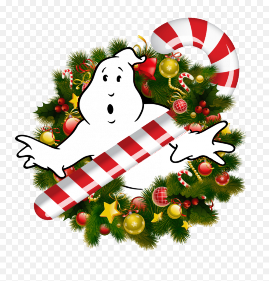 Figured Iu0027de Make A Christmas Logo Ghostbusters - Animated Merry Christmas Wreath Png,Ghostbusters Logo Transparent
