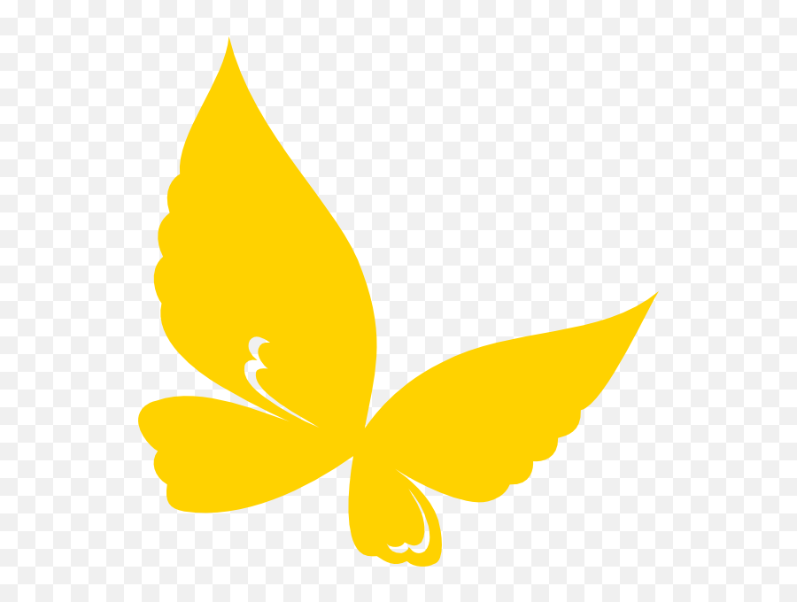 Yellow Butterfly Outline Cartoon Png - Clipart Purple Butterfly Png,Butterfly  Outline Png - free transparent png images 