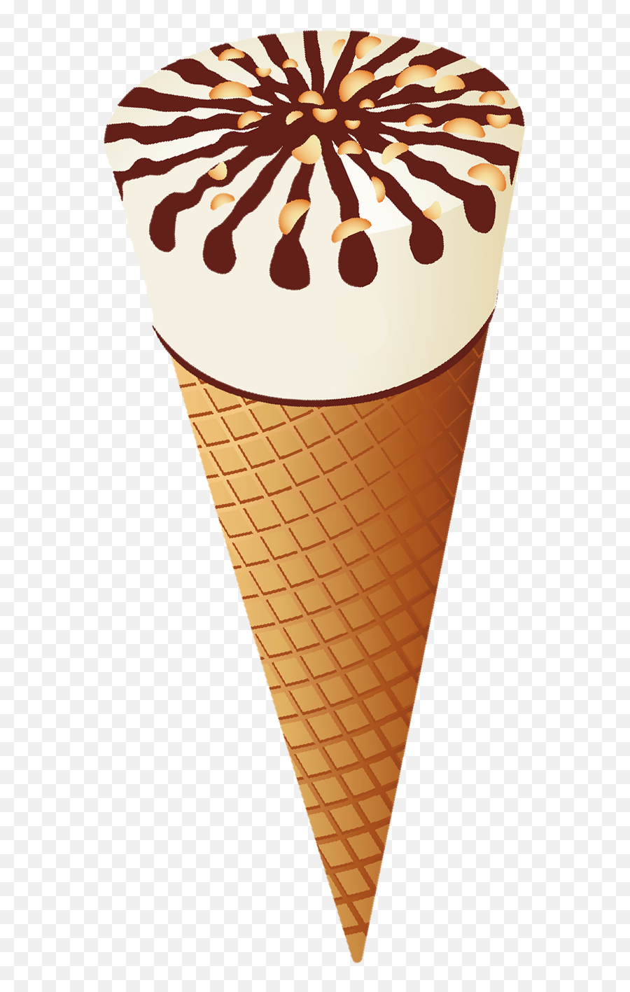 Transparent Ice Cream Cone Png Clipart - Ice Cream Cone Clipart,Food Clipart Transparent Background