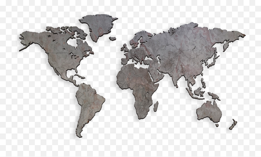 Mapawall - Laser Cut Download Free Png,World Map Black And White Png