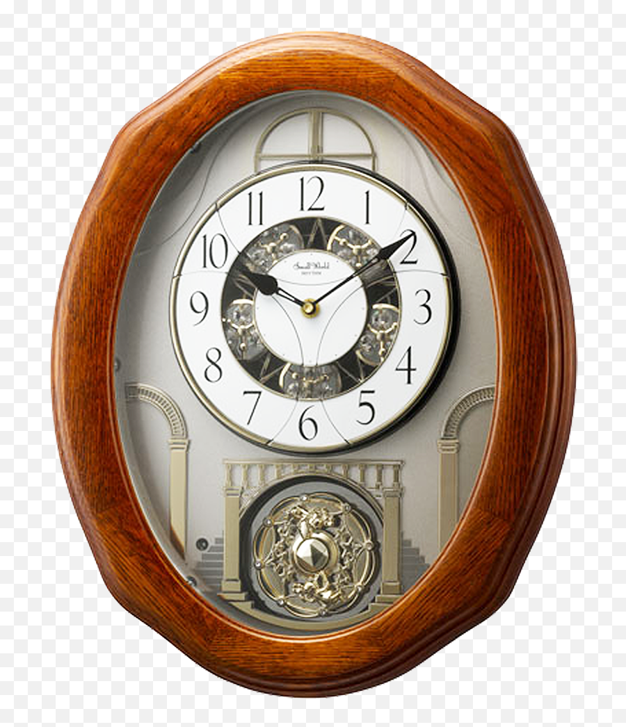 Mahogany Wall Clock with Pendulum and Chime QXH008BLH