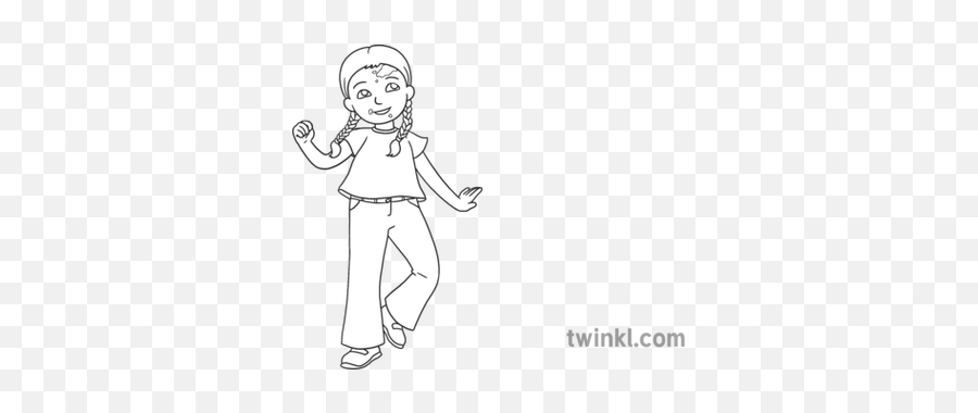 Anna Dancing Person Child Party Fun Music Allergies Eyfs Ks1 - Chickpeas Black And White Png,Black Person Png