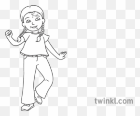 Anna Dancing Person Child Party Fun Music Allergies Eyfs Ks1 - Chickpeas Black And White Png,Black Person Png