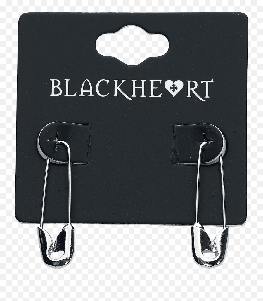 Blackheart - Safety Pin Earring Set Silvercoloured Leather Png,Safety Pin Png