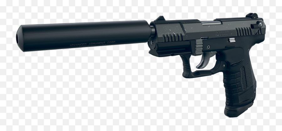 Silenced Pistol Png 1 Image - Pistol With Silencer Png,Pistol Png