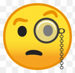 Face With Monocle Emoji Clipart - Torre Tavira Cámara Oscura png