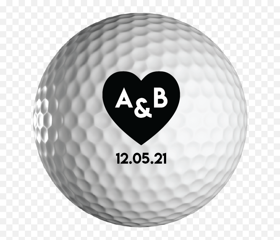 Love Heart Golf Ball - Transparent Background Golf Ball Png,Golf Ball Transparent