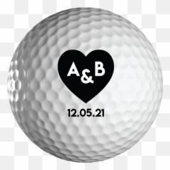 Love Heart Golf Ball - Transparent Background png