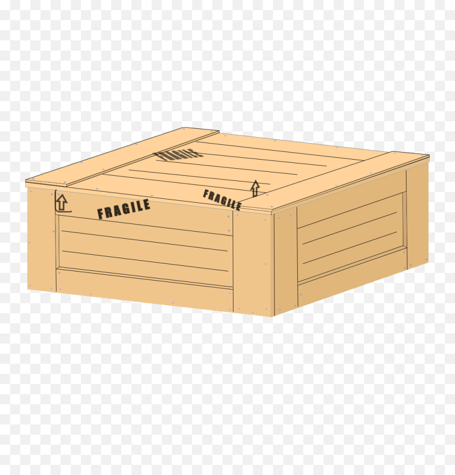 Packaging And Signage For Freight - Cartoon Wood Box Png,Cardboard Box Transparent