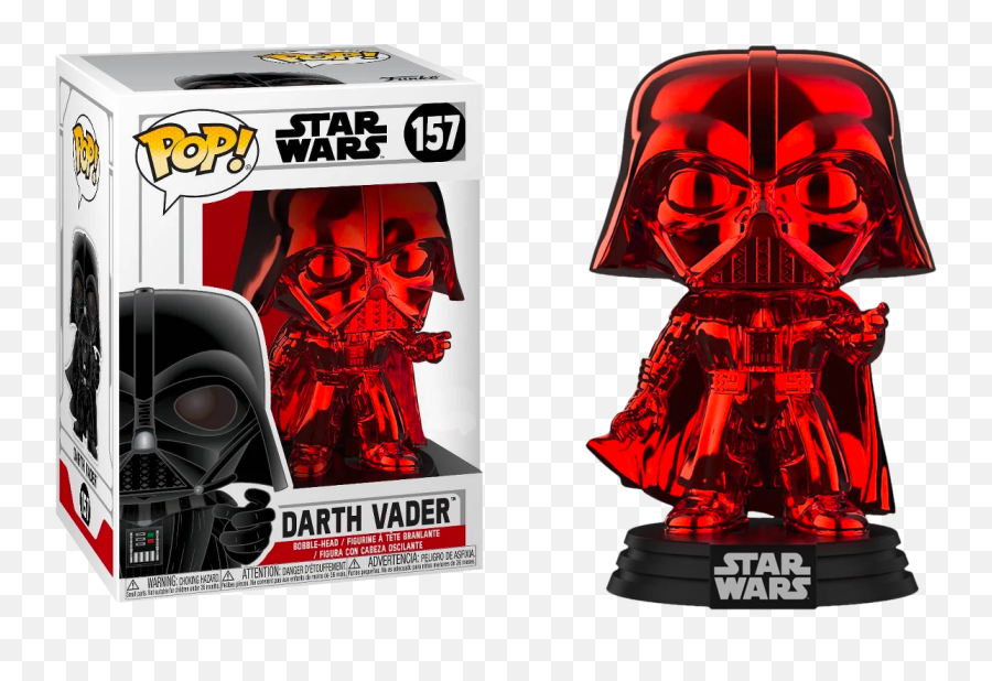 Star Wars Funko Pop Darth Vader - Darth Vader Funko Pop Red Chrome Png,Darth Vader Transparent