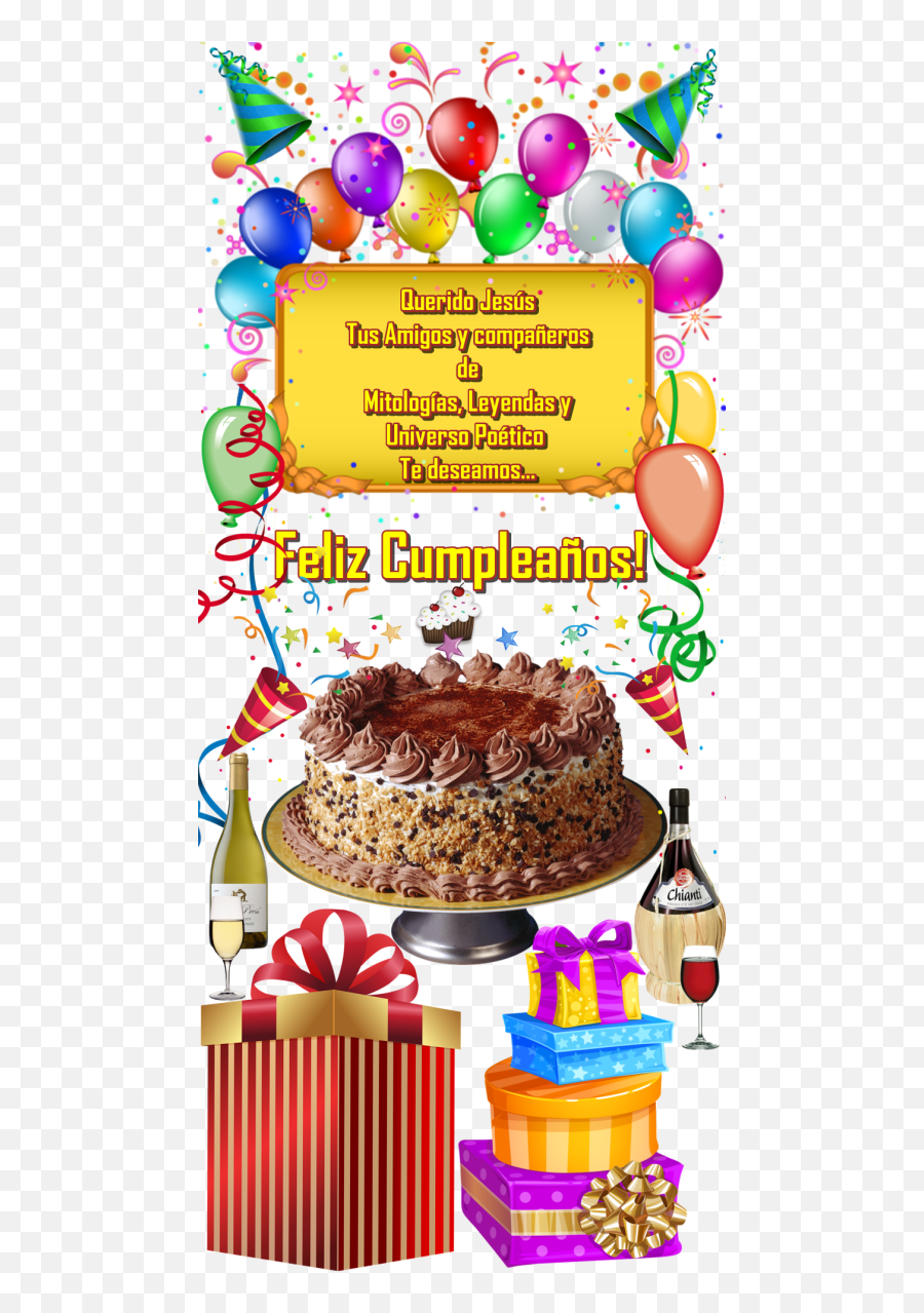 Download Feliz Cumpleaños Querido Amigo - Chocolate Cake Frames Com Balões Png,Chocolate Cake Png