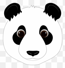 Panda Face Clipart - Dot Png,Panda Face Png