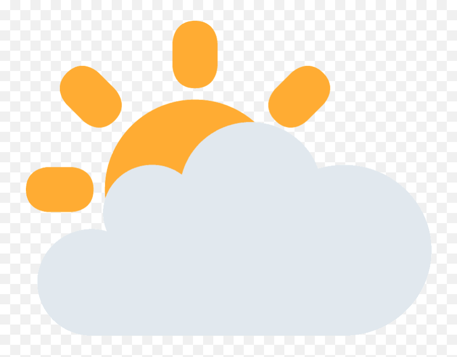 Sun Behind Large Cloud Emoji Clipart - Partly Cloudy Emoji Png,Sun Emoji Png