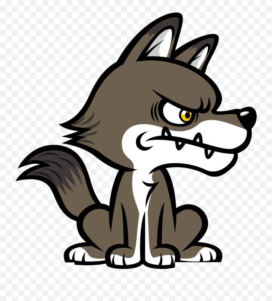 Big Bad Wolf Dog Cartoon Clip Art - Cartoon Big Bad Wolf Png,Wolf Cartoon Png