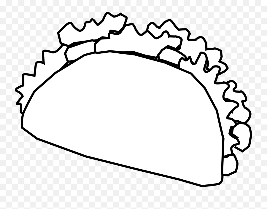 Taco Clip Art - Black And White Taco Transparent Black And White Clip Art Taco Png,Taco Transparent