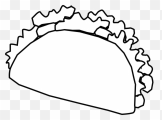 Taco Clip Art - Black And White Taco Transparent Black And White Clip Art Taco Png,Taco Transparent
