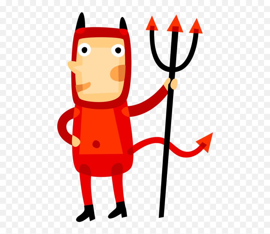 Satanic Clipart Devil Pitchfork - Halloween Costume Halloween Costume Graphic Cartoon Png,Pitchfork Transparent