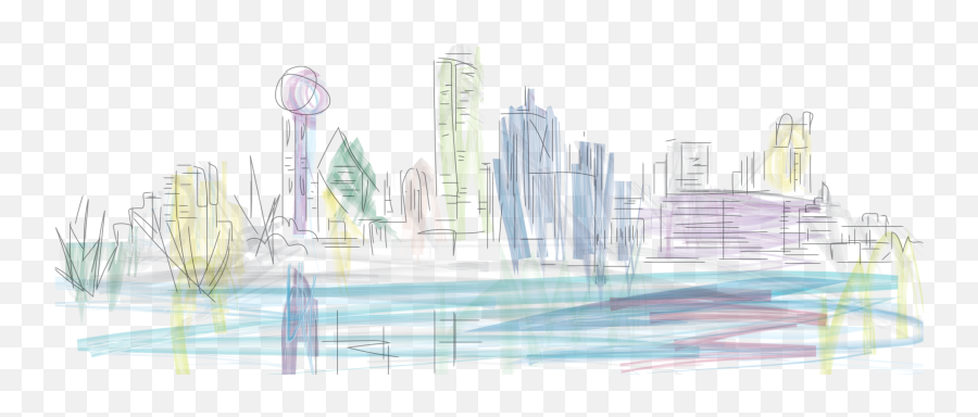 Download Dallas Skyline Png Image - Vertical,Dallas Skyline Png