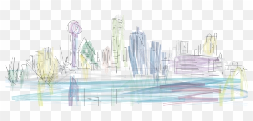 Download Dallas Skyline Png Image - Vertical