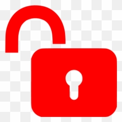 Red Unlock Icon - Png