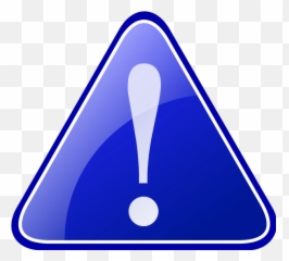 Exclamation Mark Clipart - Exclamation Icon Blue Triangle Png,Explanation Mark Icon