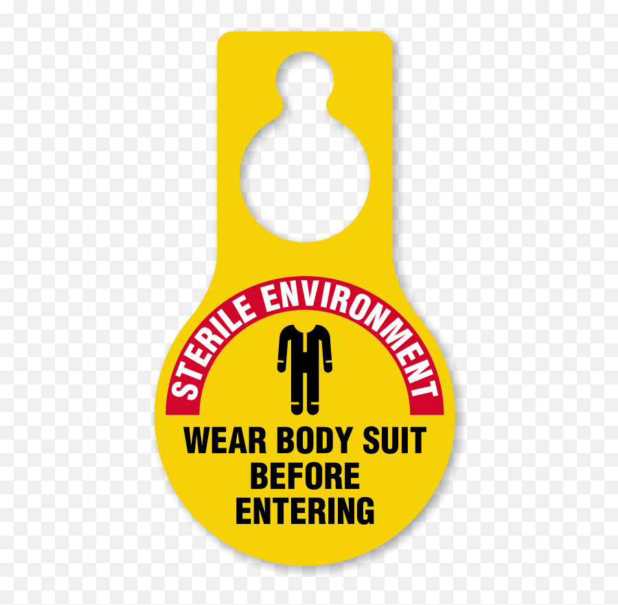 Sterile Environment Wear Body Suit Door Hang Tags Sku Tg - 1486 Language Png,Sterile Icon